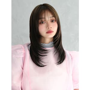 レイヤー×ストレートセミロング