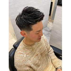 おじさんもいける！ナチュラルショート×アップバング