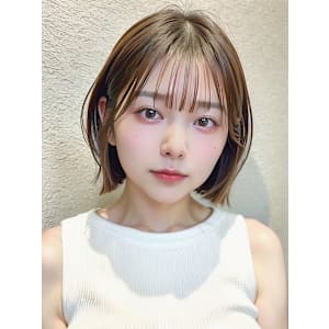 ショートカット×ひし形ショートボブ×グレージュ20代30代4