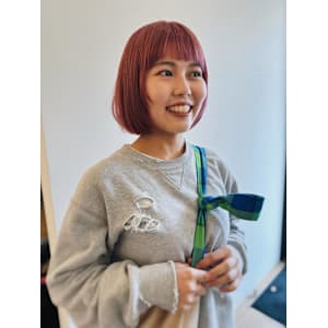 ボブ×チェリーピンク（ブリーチ1回）