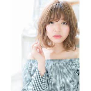 ゆるふわくせ毛風無造作カール小顔ボブディ　ボブパーマ