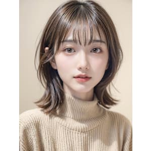 ミディアム/前髪/顔周り/髪質改善