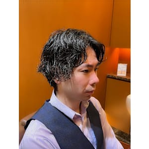 銀座　理容室　ツイストスパイラル　メンズパーマ