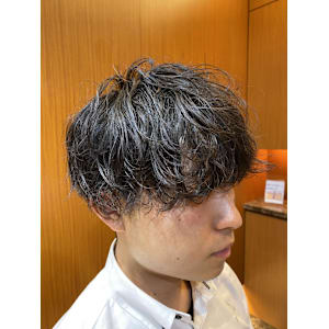 ビジネスヘア　ニュアンスパーマ