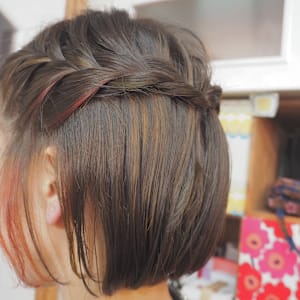 編み込みカラフルアレンジ