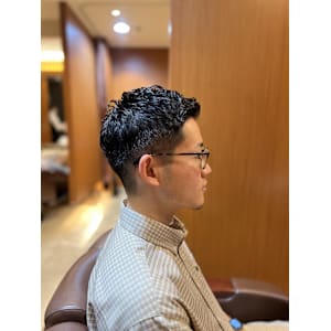 銀座　理容室　メンズビジネスショートヘア　