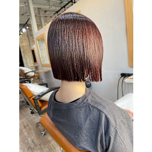 黒髪/ボブルフ/ネビージュ/小顔/ワンレン/水戸/髪質改善/