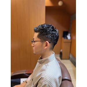銀座　理容室　メンズビジネスショートヘア