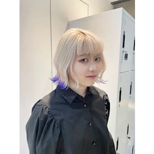 オルチャン　韓国　パープル　エンドカラー