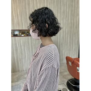 ナチュラルカーリー×ボブ/佐藤杏丸