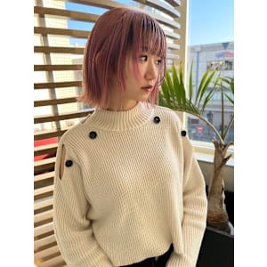 フェイスレイヤー×切りっぱなしボブ