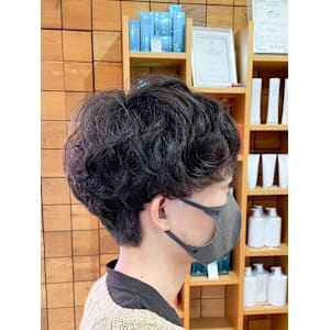 ダークアッシュ/アッシュブラック/カルマパーマ