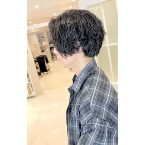 大人のミディアムメンズパーマ/ツイストスパイラル