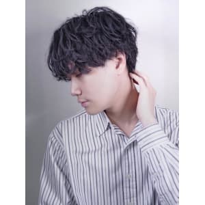 春夏メンズヘア/波巻スパイラル/シースルーマッシュ