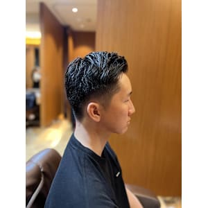 銀座　理容室　メンズビジネスショート