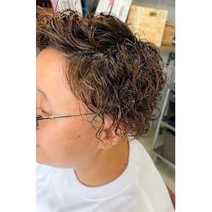 マッシュショート×パーマ