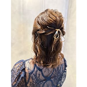 お呼ばれヘア ハーフアップ  AKANE