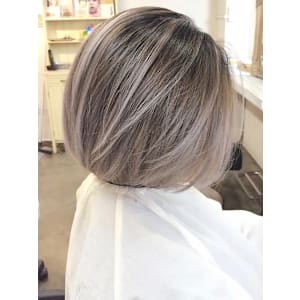 外国人風グラデーション/シルバーカラー