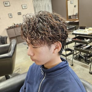波巻きパーマ