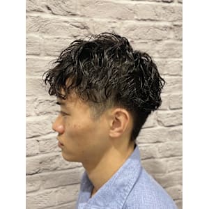 メンズ/ショート/マッシュ/スパイラルパーマ/ツーブロック　