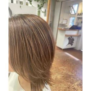 白髪ぼかしハイライト