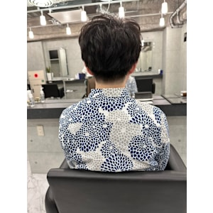 東銀座/アッシュ/ブラック/カルマパーマ/ベリーショート