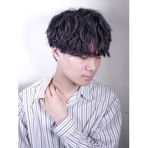 春夏メンズヘア/波巻スパイラル/シースルーマッシュ