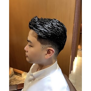 銀座　理容室　個室　フェードカット