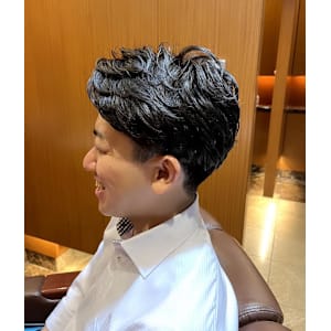 銀座　理容室　メンズパーマ　ナチュラルパーマ