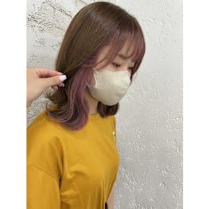 ピンクカラーピンクインナーカラー成増地下鉄成増大山