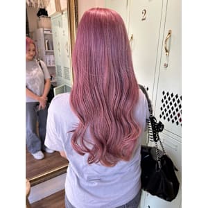ピンクラベンダー/暖色/ハイトーン/ブリーチ/横浜
