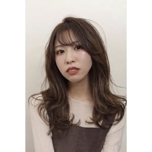 小顔カットくすみカラー