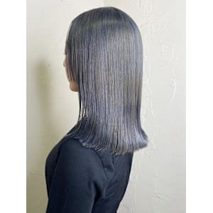 【Flor_上大岡】*ツヤ髪ロング＋ネイビーアッシュ*