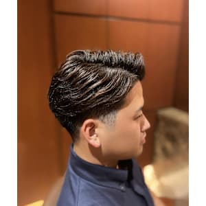 ビジネスショート 毛流れ 理容室