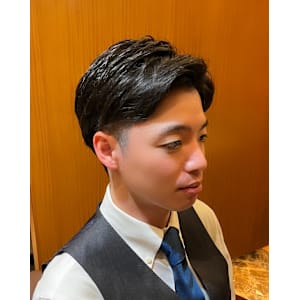 銀座　理容室　ビジネスマン　爽やか好印象