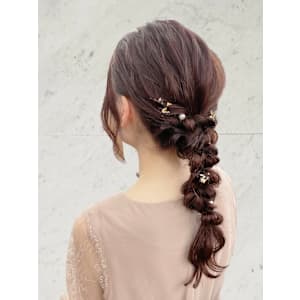 結婚式お呼ばれ ヘアセット mt___213r
