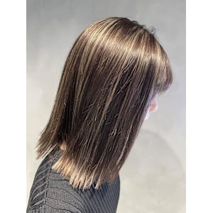 上品ハイライト/白髪ぼかしハイライト/ベージュ/ミルクティー