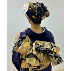 cropes辻堂谷川 成人式アップ 水引×艶ヘアセット