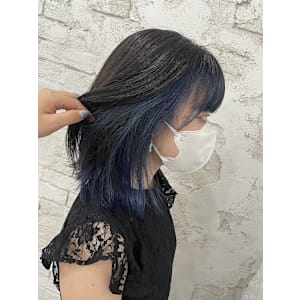 ネイビーブルーインナーカラー成増地下鉄成増大山