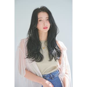 韓国風大人レイヤーブルーブラック