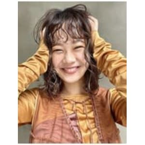 U-fu×ミディアムボブパーマ