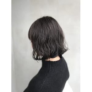 切りっぱなしボブ×パーマ☆