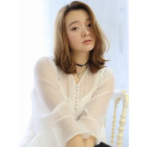 ワンカールセミディ/ミルクティーベージュ/20代30代40代