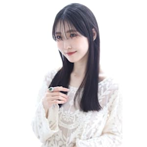 酸熱トリートメント×暗髪シースルーバング20代30代40代