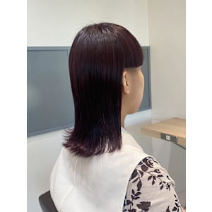 【スタイル】チェリーレッド×ツヤ髪スタイル