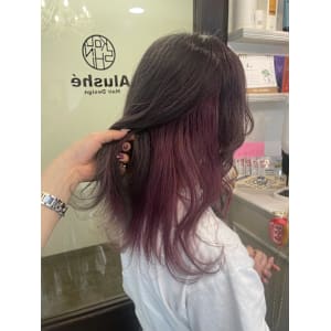 インナーカラーピンクバイオレット