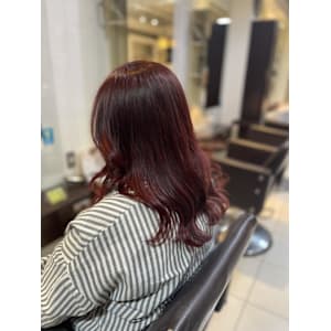 ブリーチなし　レッドバイオレットカラー