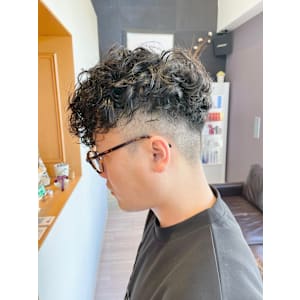メンズヘア×パーマ
