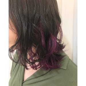 《crop es辻堂　阿部》くすみパープルデザインカラー