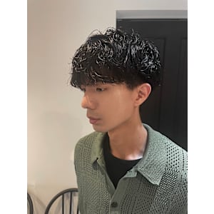 マッシュ × スパイラルパーマ